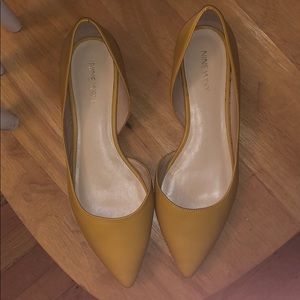 ninewest d’orsay yellow flats - comfortable!